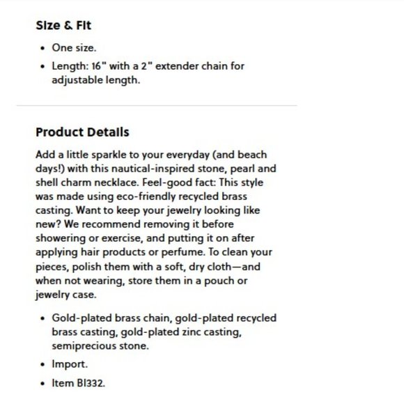 J. Crew Gold Plated Mixed-Stone Charm Necklace - Picture 6 of 12